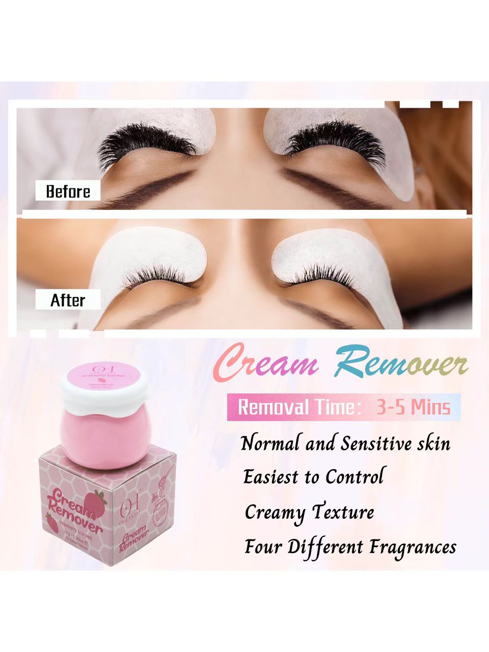 Crème dépose pour cils / 10g