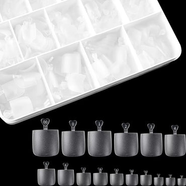 Capsules pieds matte transparentes (600pcs)