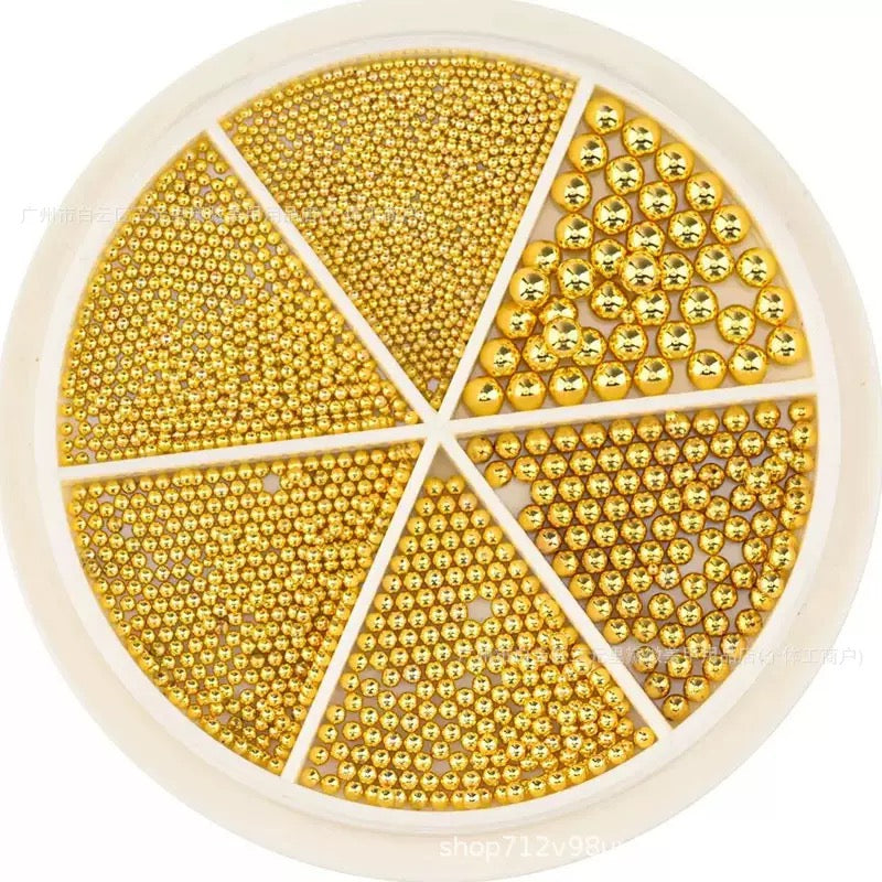 Micro-Billes Dorées pour Nail Art