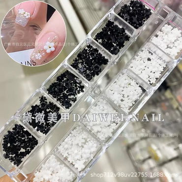 Coffret de Fleurs 3D et Perles pour Nail Art