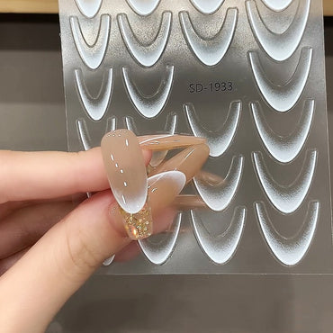 Nail stickers French ombré blanc