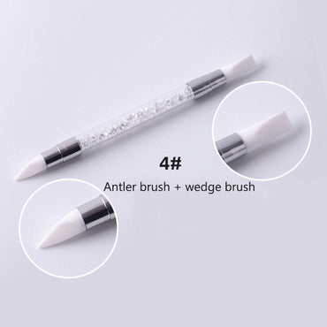 Pinceaux en silicone pour Nail Art (set de 5pcs)