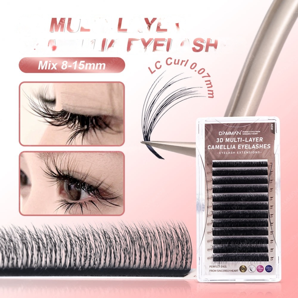 3D multilayer lashes Camelia  - Courbure LC