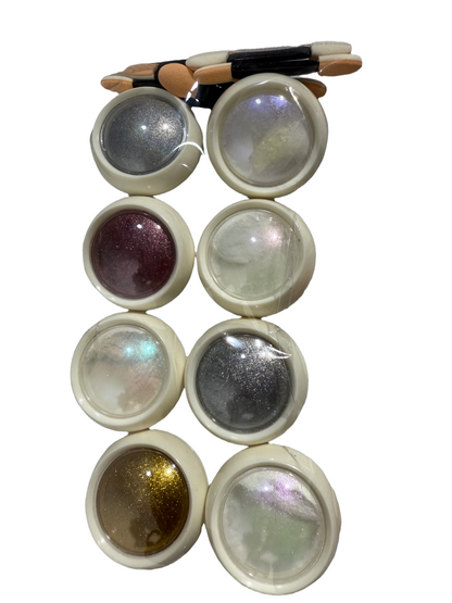 Glazed chrome powder / lot de 8 pcs