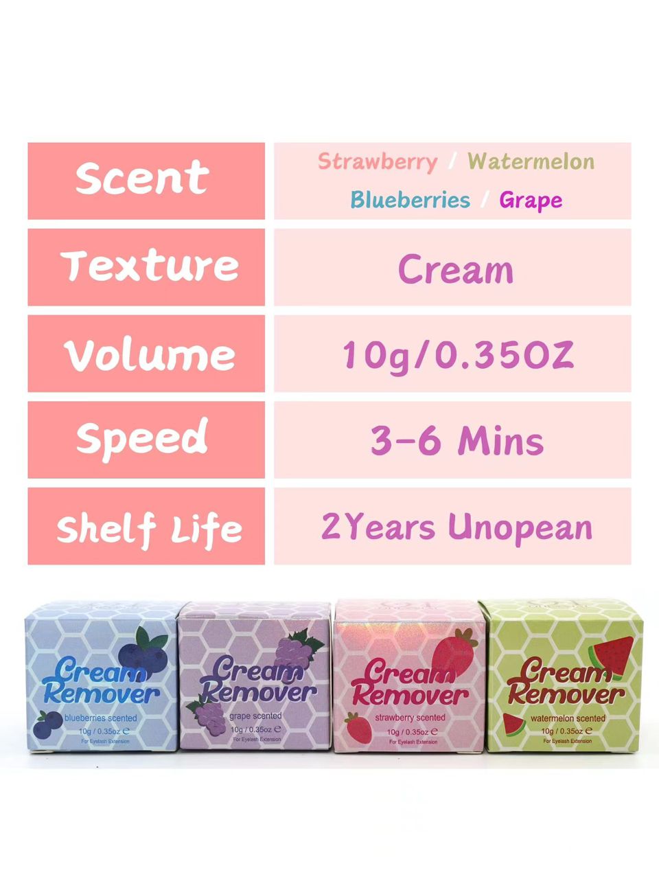 Crème dépose pour cils / 10g