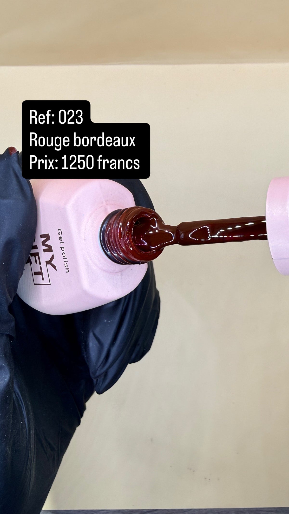 Vernis rouge bordeaux - Ref 023