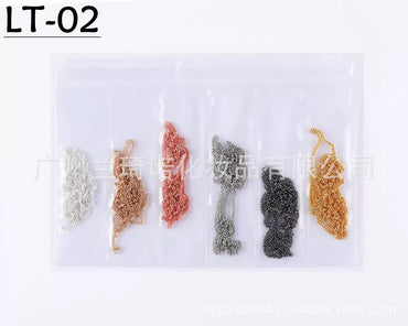 Assortiment de Chaînes Métalliques pour Nail Art – Effet Bijou & Rock Luxury