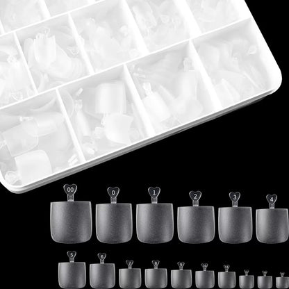 Capsules pieds matte transparentes (600pcs)
