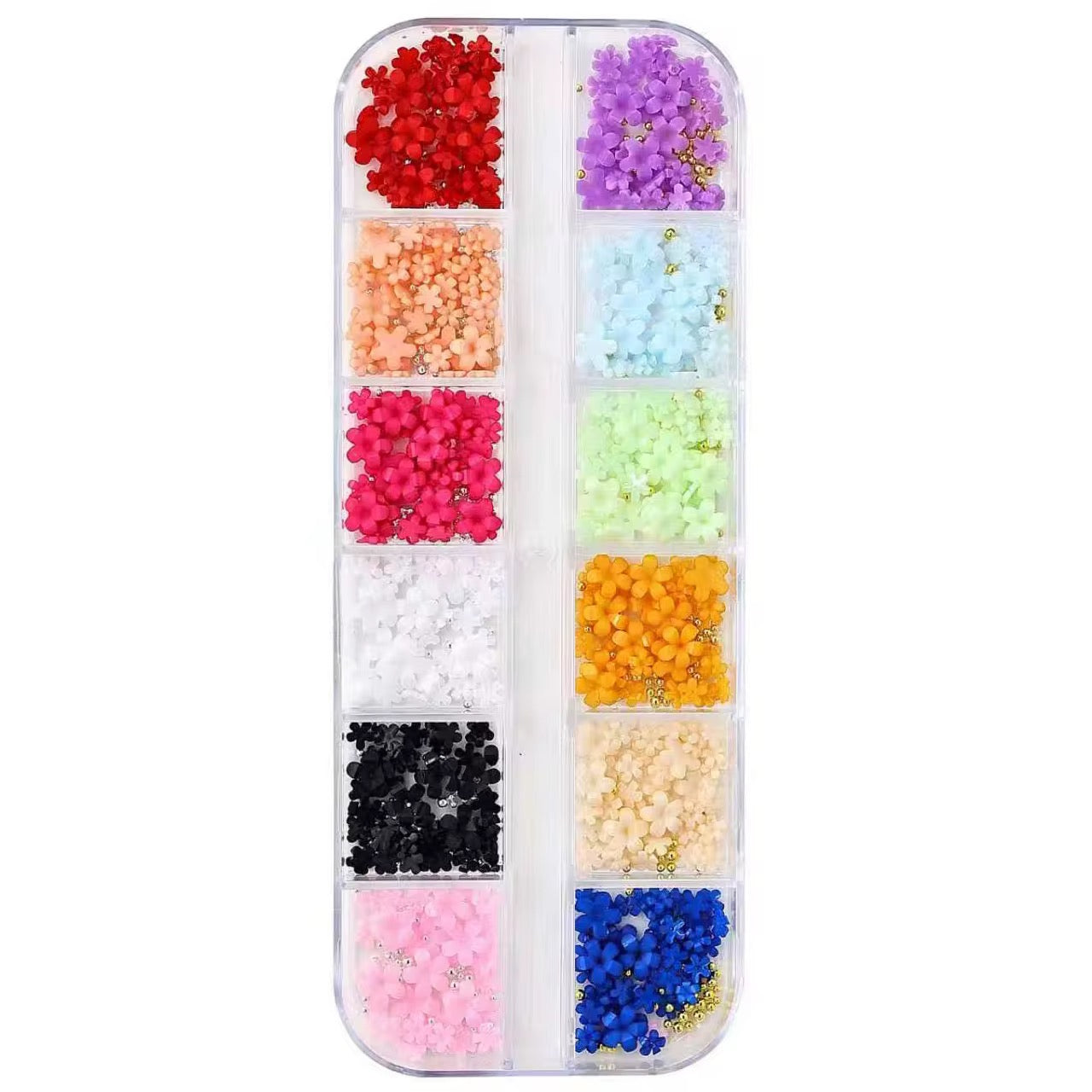 Coffret de Fleurs 3D et Perles pour Nail Art