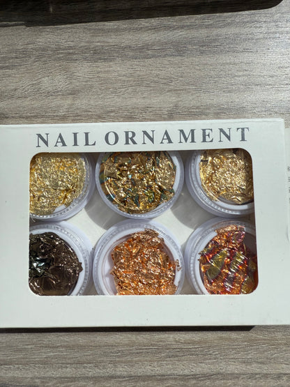Mix feuilles d'or pour ongles (5pcs) (6pcs)