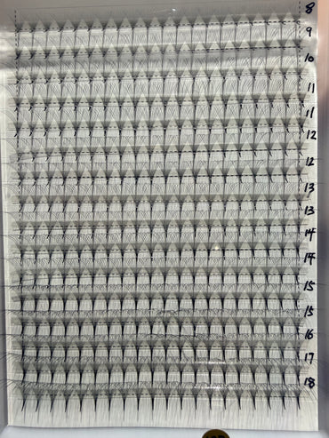 Bouquets de cils préfaits - (0.05) 8 à 18mm