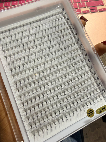 Bouquets de cils préfaits - (0.05) 8 à 18mm