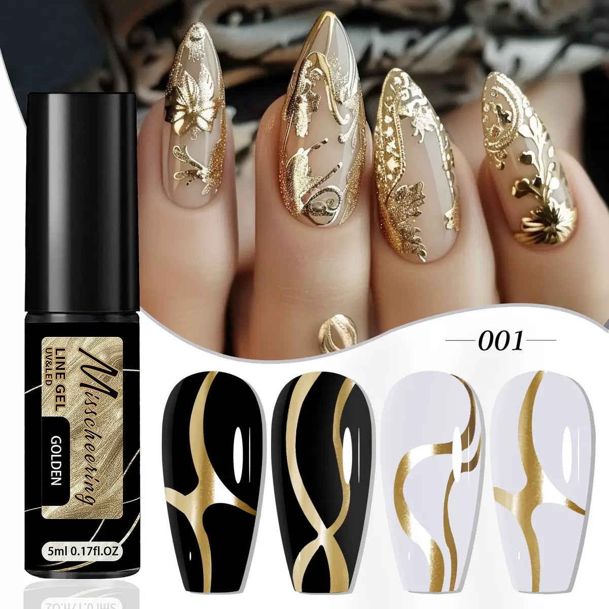 Liner Gel Métallique OR - ARGENT