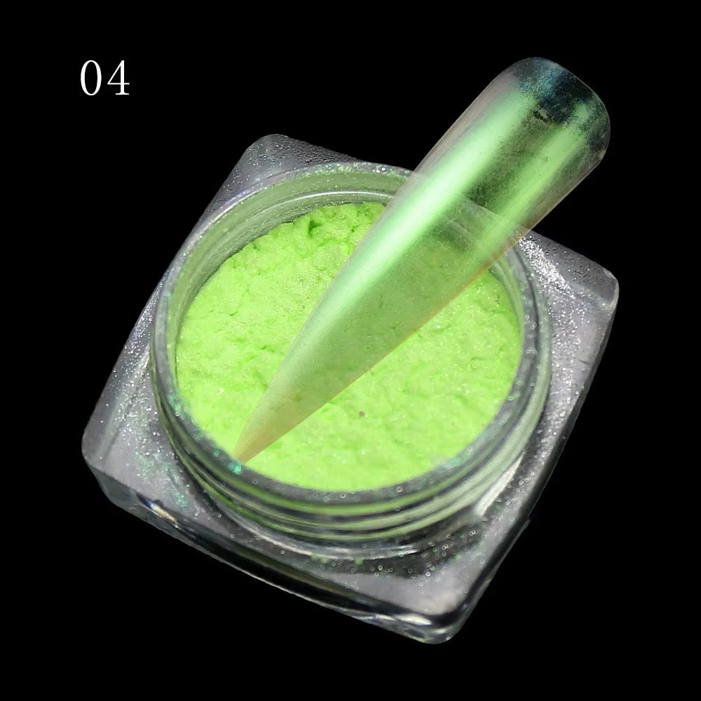 Set de 6 pigments chromes holographiques