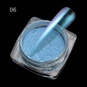Set de 6 pigments chromes holographiques
