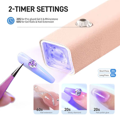 Mini lampe UV 2 en 1 avec acier – Effet Cat Eye