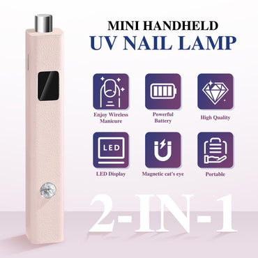 Mini lampe UV 2 en 1 avec acier – Effet Cat Eye
