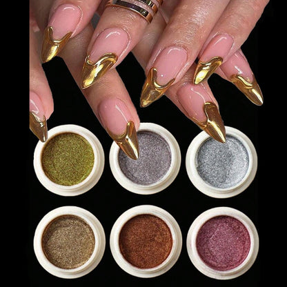 Glazed chrome powder / lot de 8 pcs