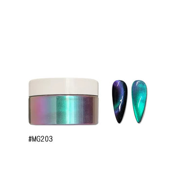 Set de 6 pigments chrome Cat eye / Effet magnétique et chromé