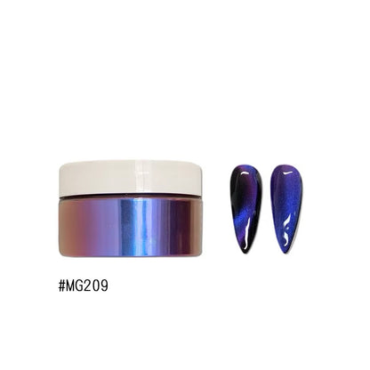Set de 6 pigments chrome Cat eye / Effet magnétique et chromé