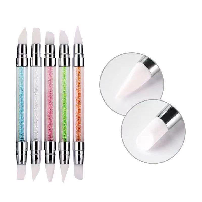 Pinceaux en silicone pour Nail Art (set de 5pcs)