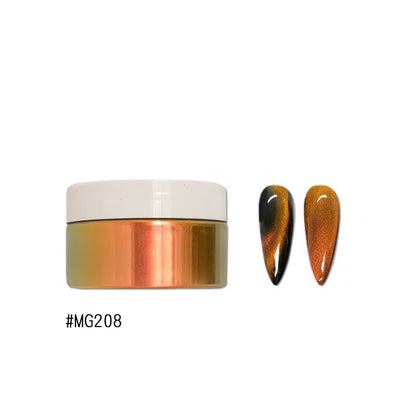 Set de 6 pigments chrome Cat eye / Effet magnétique et chromé