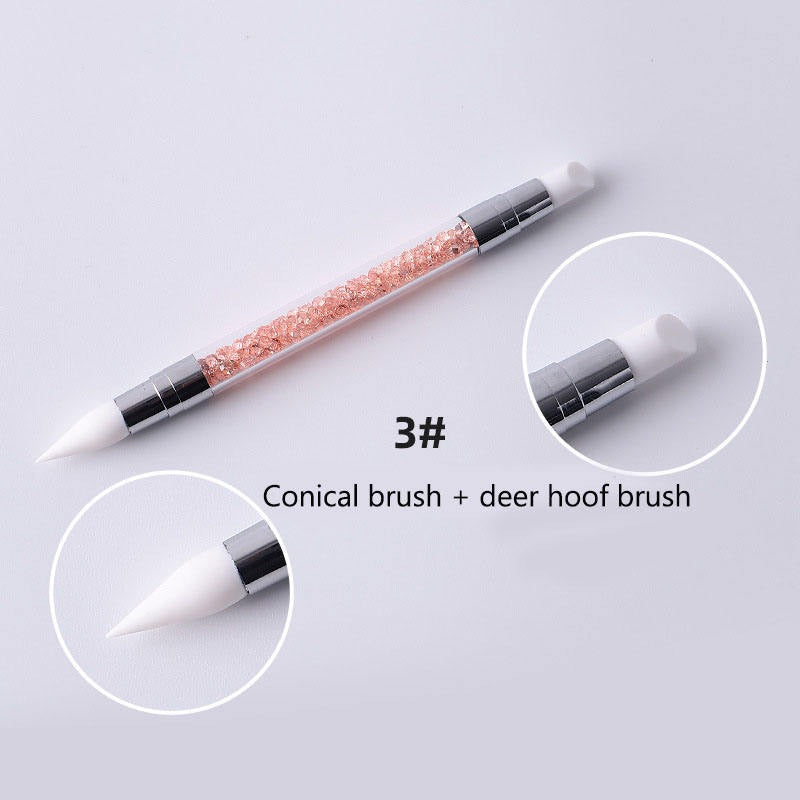 Pinceaux en silicone pour Nail Art (set de 5pcs)
