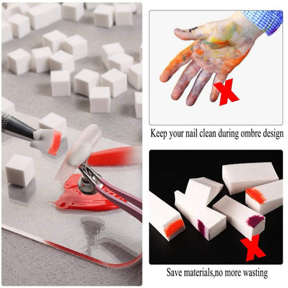 Ombre sponges / 100pcs + 1 stylet