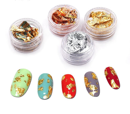 Mix feuilles d'or pour ongles (5pcs) (6pcs)