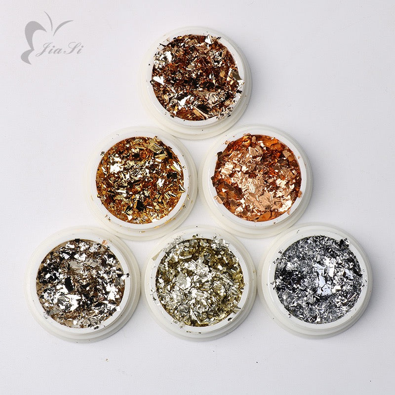 Fragments de feuilles d'or (6pcs)