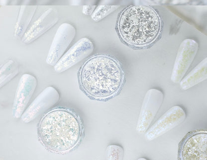 Lot de 6 flocons de paillettes